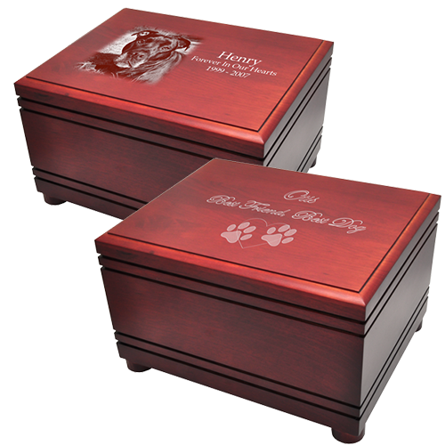 Cherry Finish Companion Chest Pet Urn