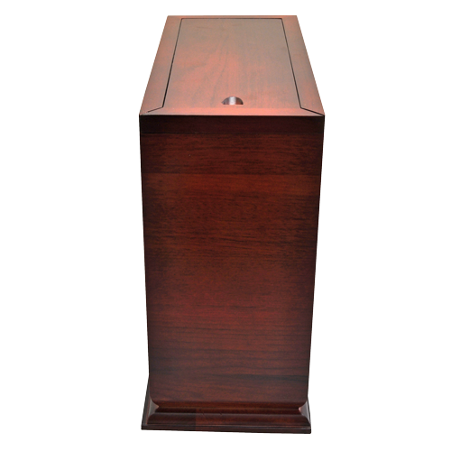 Cherry Finish Slide Top Upright Pet Urn