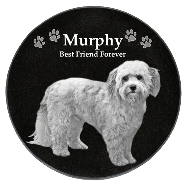 Granite Circle Pet Plaque with Easel — 6in