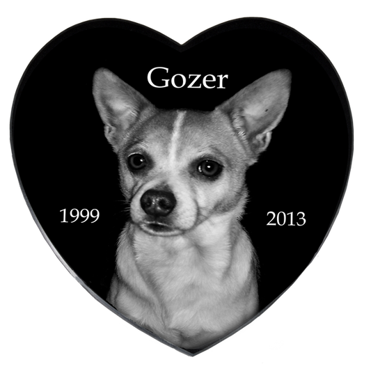 Granite Heart Pet Plaque with Easel