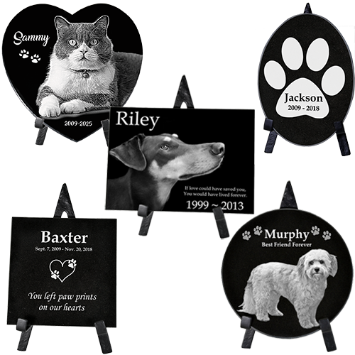 Granite Heart Pet Plaque with Easel