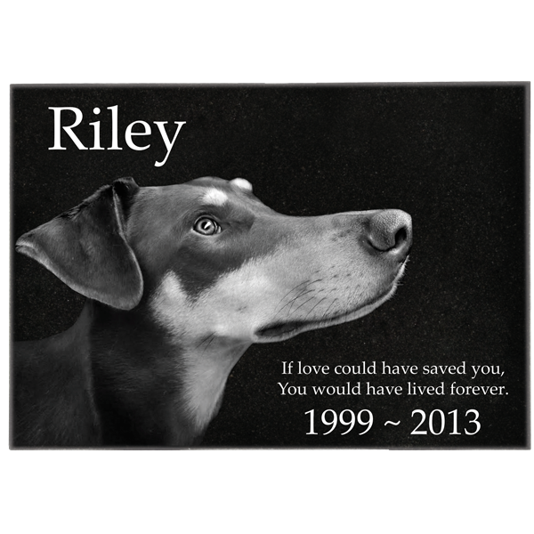 Granite Rectangle Pet Plaque with Easel
