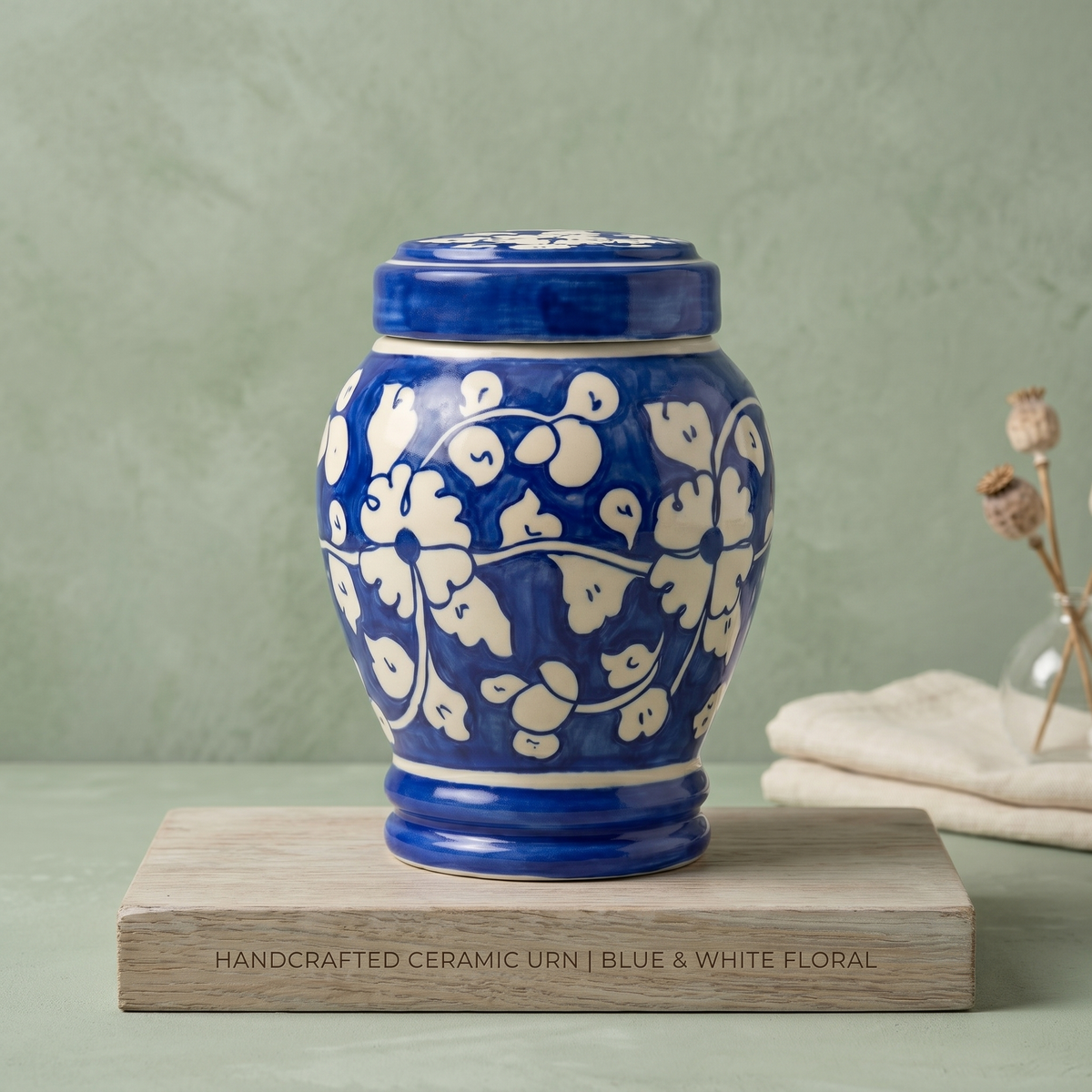 Mina cremation urn lifestyle view