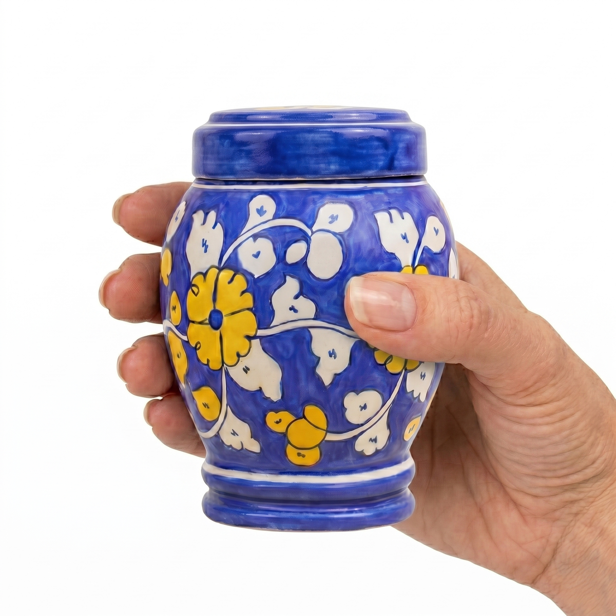 Mirel cremation urn, MINI+ size scale view
