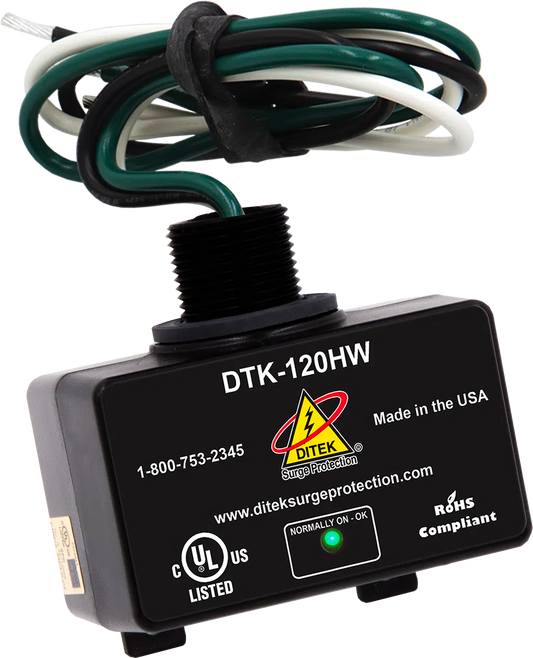 Surge Protector - 120VAC 20A Hardwired, DITEK DTK-120HW