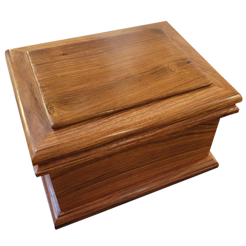 Stepped Lid Hardwood Cremation Urn