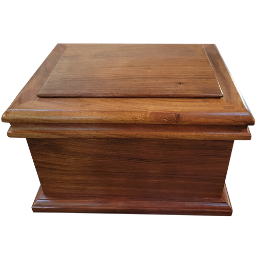 Stepped Lid Hardwood Cremation Urn