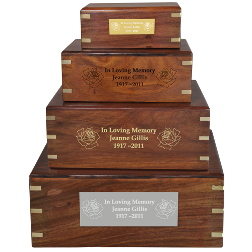 Solid Hardwood Box Cremation Urn