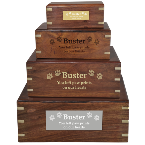 Hardwood Pet Urn Box — Engravable
