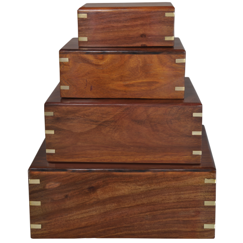 Solid Hardwood Box Cremation Urn