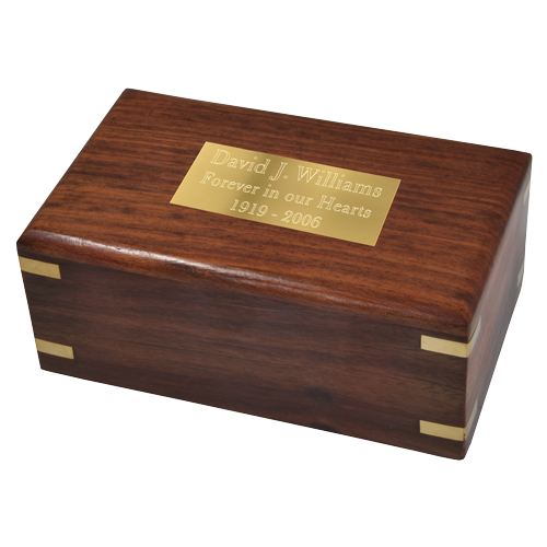 Solid Hardwood Box Cremation Urn