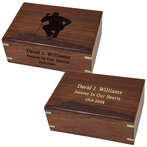 Solid Hardwood Box Cremation Urn