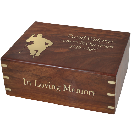 Solid Hardwood Box Cremation Urn