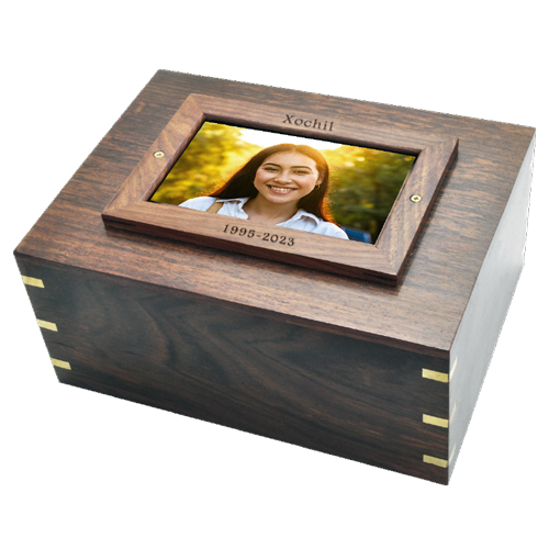 Frame Photo Wood Cremation Urn