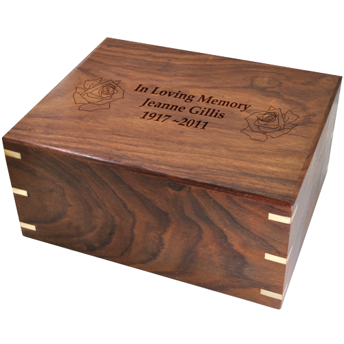 Solid Hardwood Box Cremation Urn