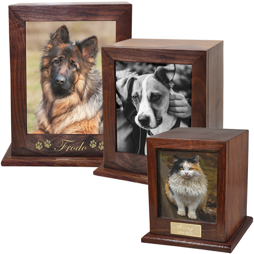 Elegant Photo Hardwood Pet Urn