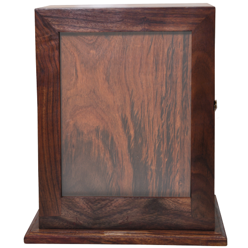 Elegant Photo Display Wood Cremation Urn