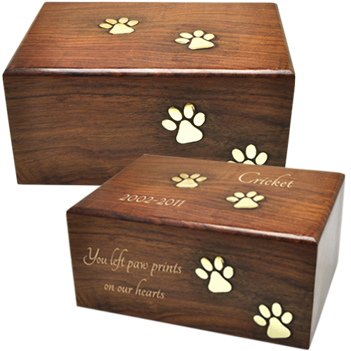 Flat Hardwood Pet Urn