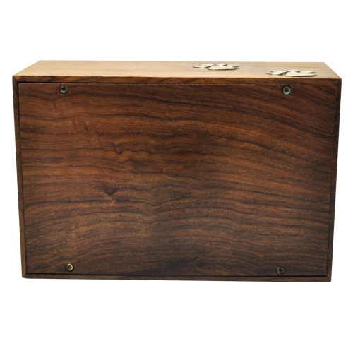 Paw Prints Wood Pet Urn