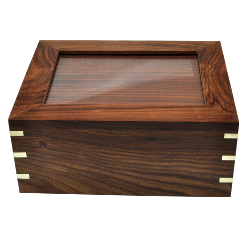 Large Perfect Wood Box Urn with Photo Window