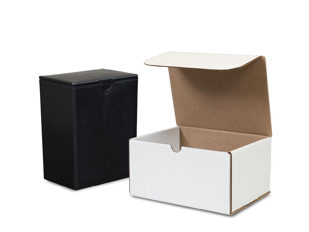 White Starmark mailer shown with a Sure~Lock temporary urn.