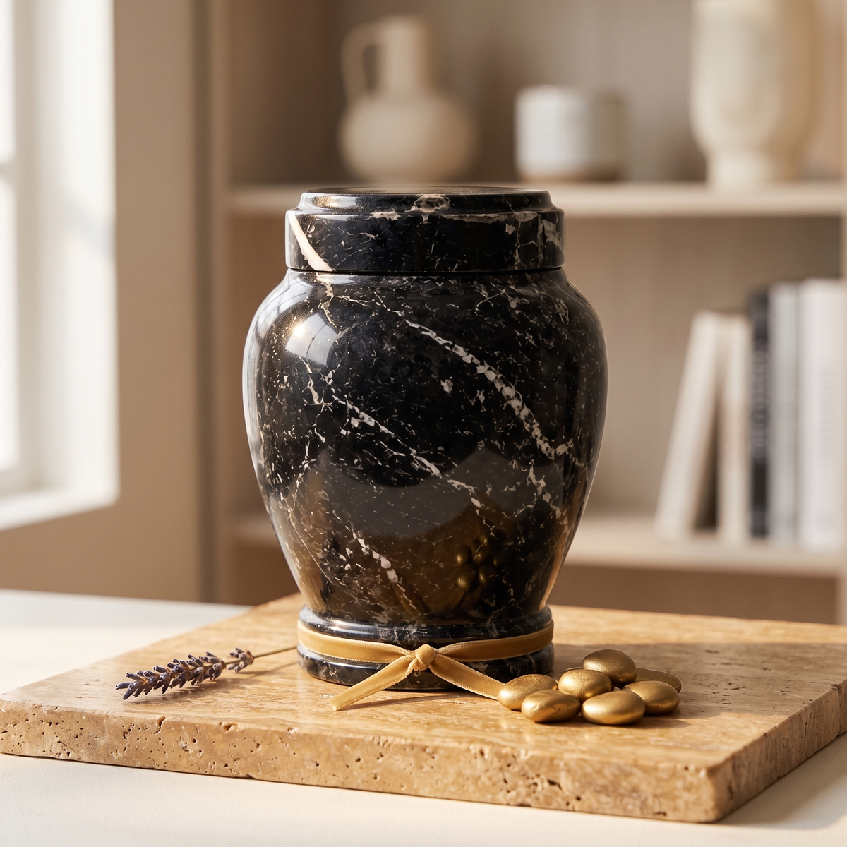 Zuri cremation urn additional view
