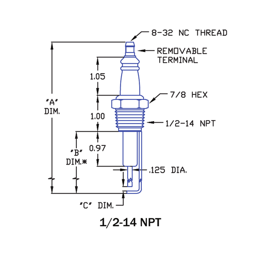 Cremation retort ignitor P5038 replacement